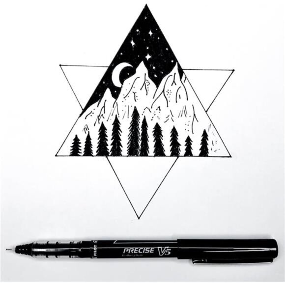 Precise V5, Capped Liquid Ink Rolling Ball Pens, Extra Fine Point 0.5 mm, Black - Picture 6 of 7